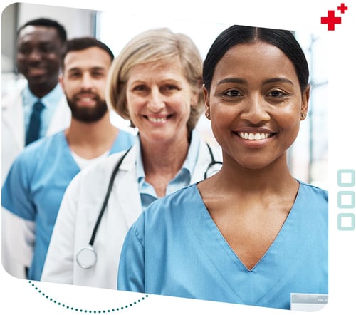 diverse group of healthcare workers